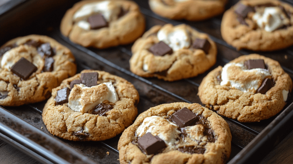 S’mores Cookies Recipe: A Chewy, Gooey Dessert Favorite 1 S’mores Cookies Recipe: A Chewy, Gooey Dessert Favorite S’mores cookies recipe