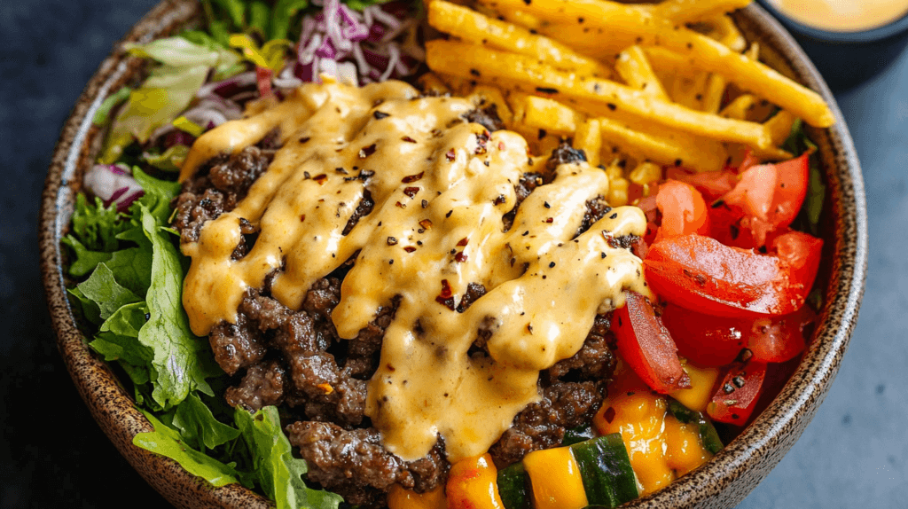 Burger Bowl Recipe: A Delicious Low-Carb Twist 2 Burger Bowl Recipe: A Delicious Low-Carb Twist burger bowl recipe