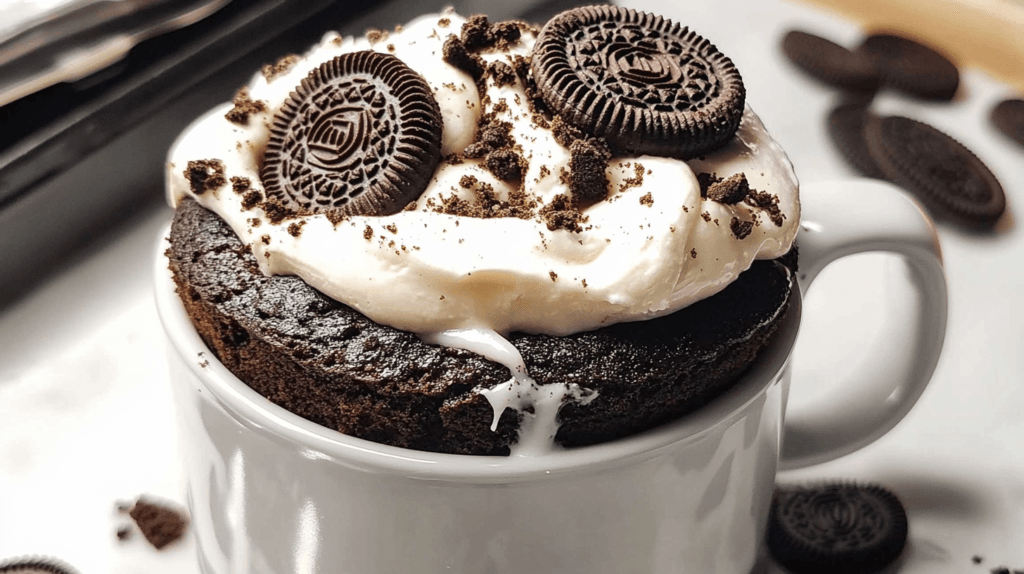 Oreo Mug Cake Recipe: Easy, and Delicious Dessert in Minutes 1 Oreo Mug Cake Recipe: Easy, and Delicious Dessert in Minutes oreo mug cake recipe