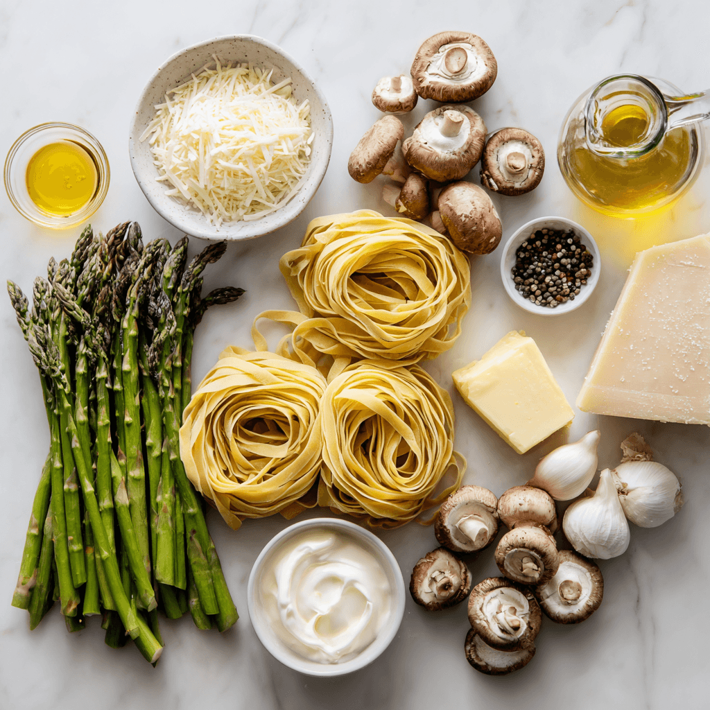 Irresistible Asparagus and Mushroom Pasta | Easy Creamy Recipe 2 Irresistible Asparagus and Mushroom Pasta | Easy Creamy Recipe Asparagus And Mushroom Pasta