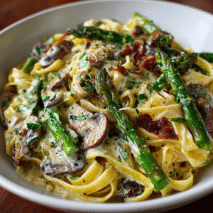 Irresistible Asparagus and Mushroom Pasta | Easy Creamy Recipe 4 Irresistible Asparagus and Mushroom Pasta | Easy Creamy Recipe Asparagus And Mushroom Pasta3