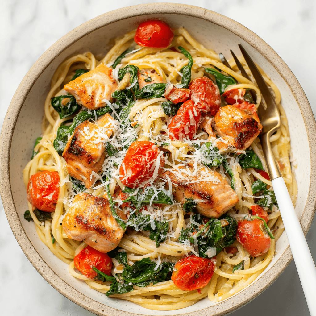 Tomato Spinach Salmon Pasta 2 Tomato Spinach Salmon Pasta Tomato Spinach Salmon Pasta1
